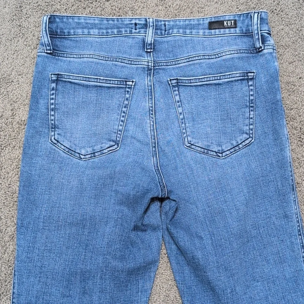 Kut From The Kloth High Rise Straight Leg Jeans Size 8 Medium Wash - Picture 7 of 12